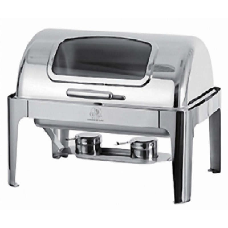 Nồi hâm buffet chữ nhật chân inox (nắp PC)-KS61363-2